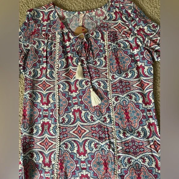 NWT Red Camel boho print top size M - Picture 4 of 8